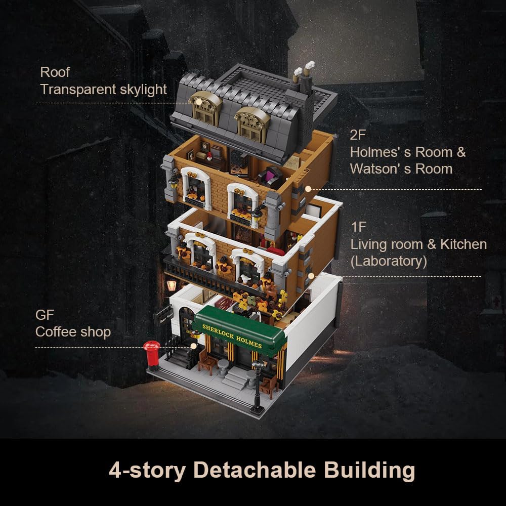 Pantasy 85014 Modular Building Sherlock Holmes Baker Street 3087 Teile MaxiBricks