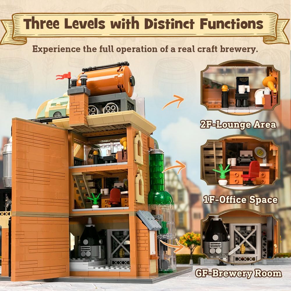 Pantasy 85023 Craft Beer Brewery Brauerei 2858 Teile Modular Building MaxiBricks