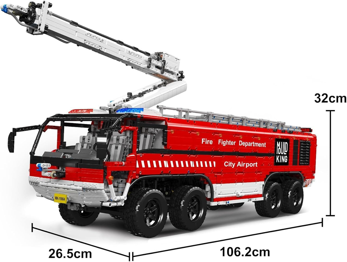 Mould King 19004 RC Technik Flughafen Feuerwehr Airport Rescue Truck MaxiBricks