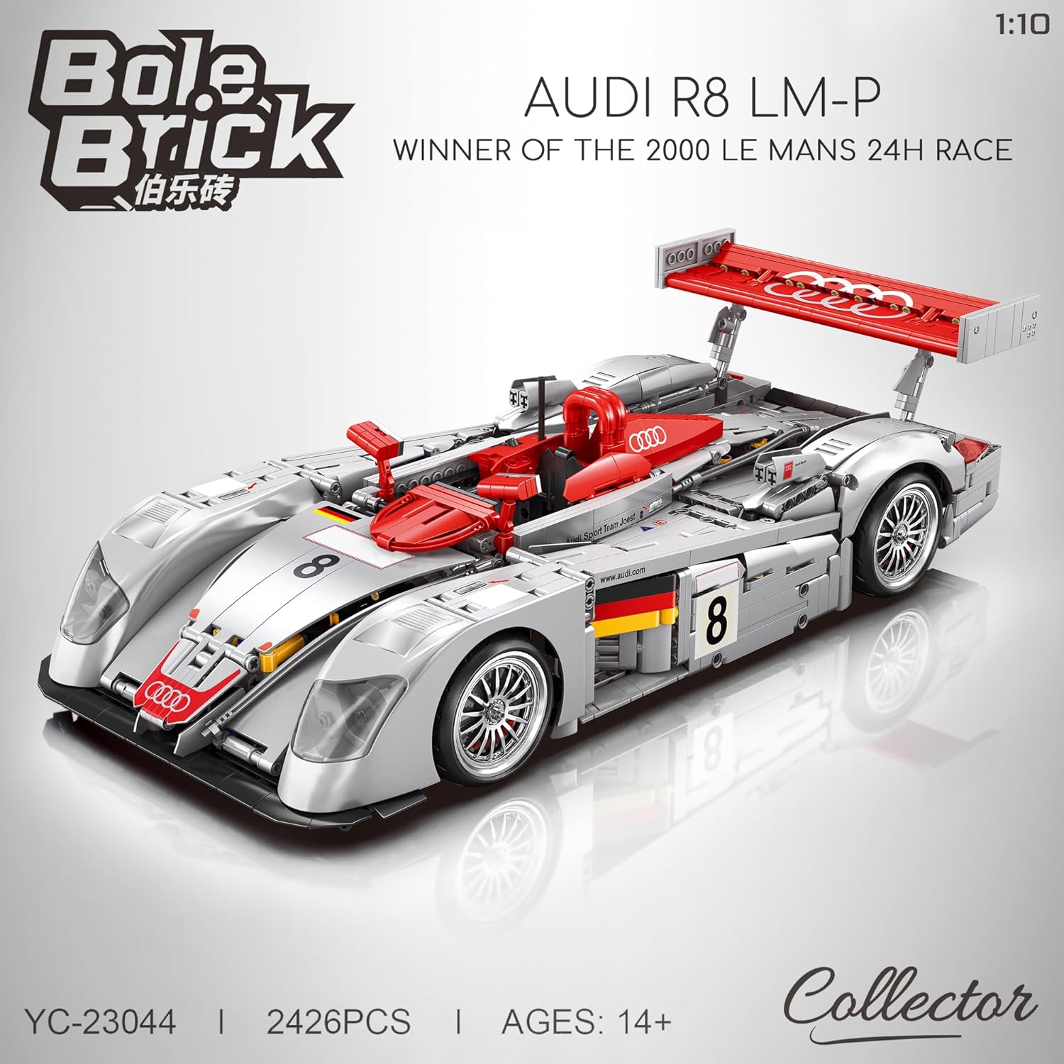 Bole Brick YC-23044 Technik Audi R8 LMP 1:10 MaxiBricks
