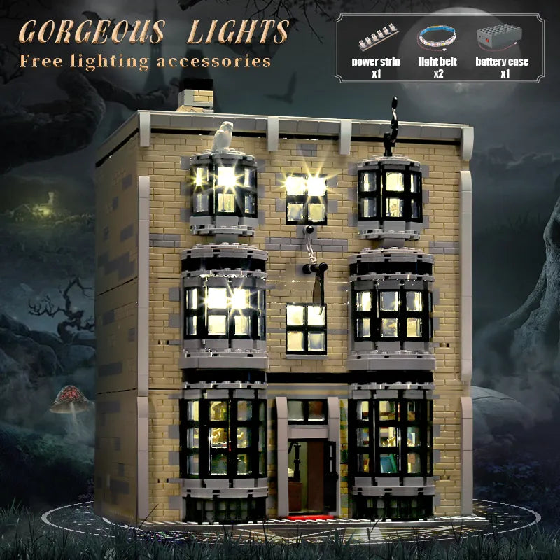 Mould King 16038 Zauberladen Diagon Alley LED Mein Shop