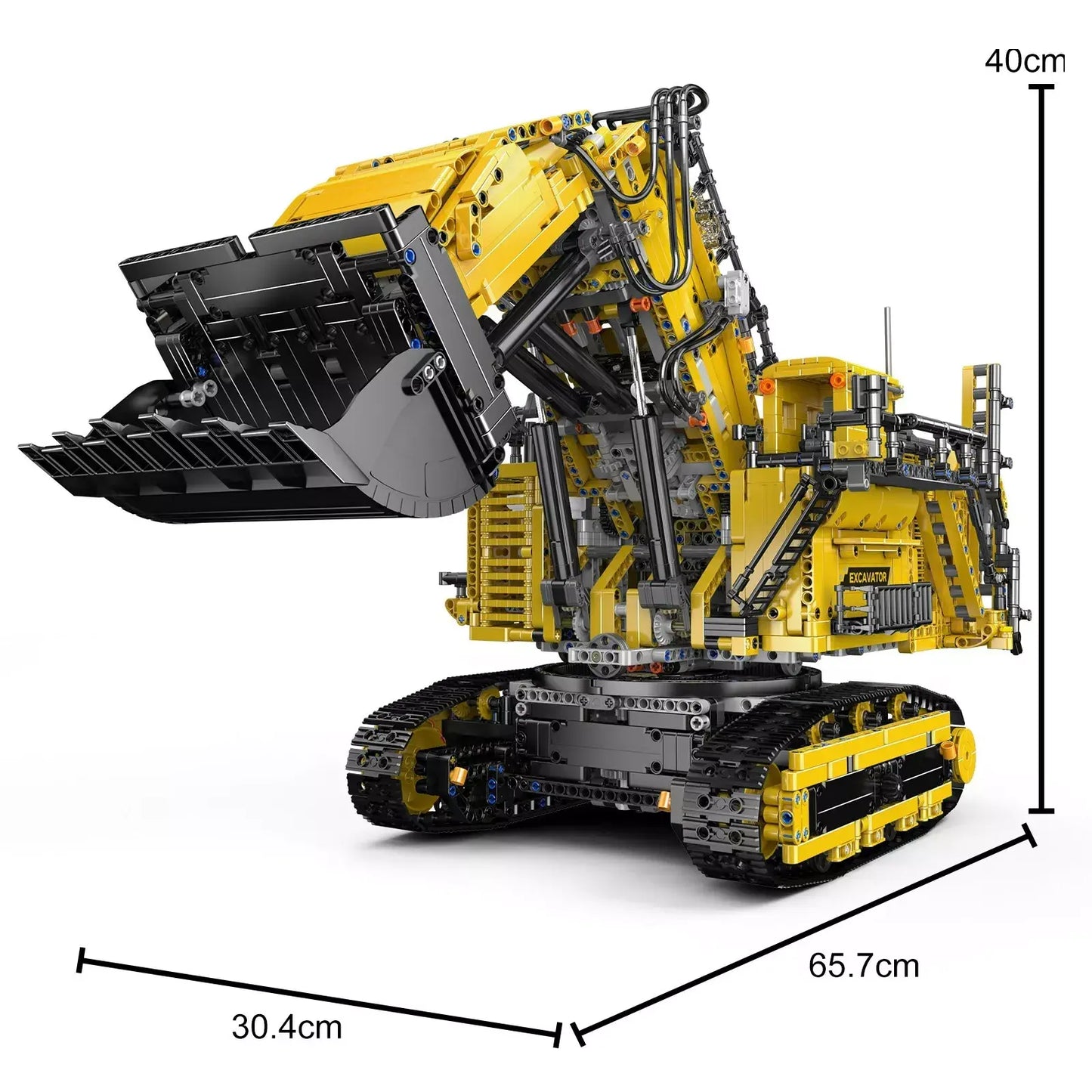 Mould King 17070 RC Raupenbagger Gelb - MaxiBricks