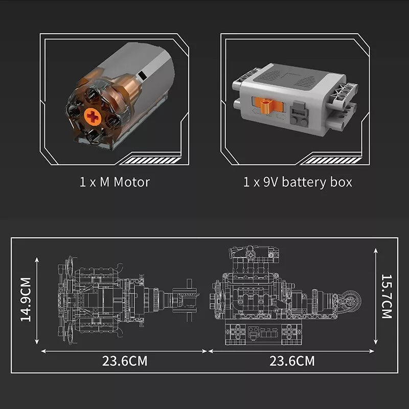 Mould King 10206 V8 Motor Engine V8 Mein Shop