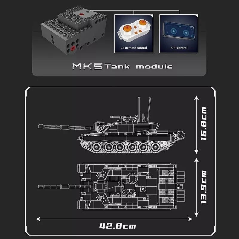 Mould King 20037 RC Schwerer Panzer Tank Mein Shop