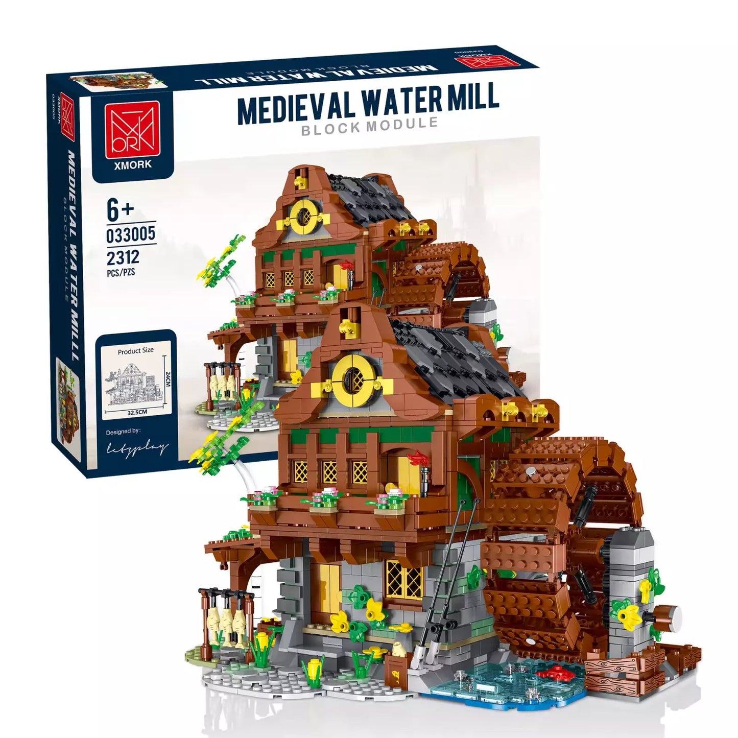 Mork 033005 | Mittelalterliche Wassermühle | 2312 Klemmbausteine | NEU und OVP Mein Shop