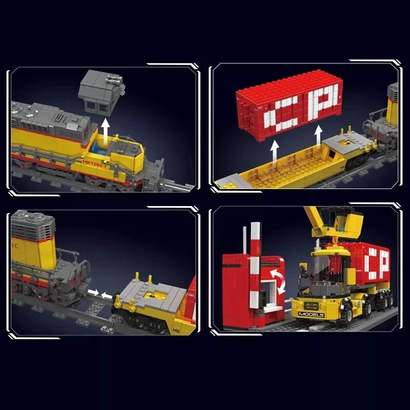 Mould King 12027 Motorisierte Diesel Lokomotive Zug MaxiBricks