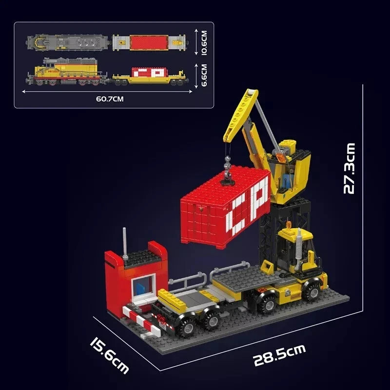 Mould King 12027 Motorisierte Diesel Lokomotive Zug MaxiBricks