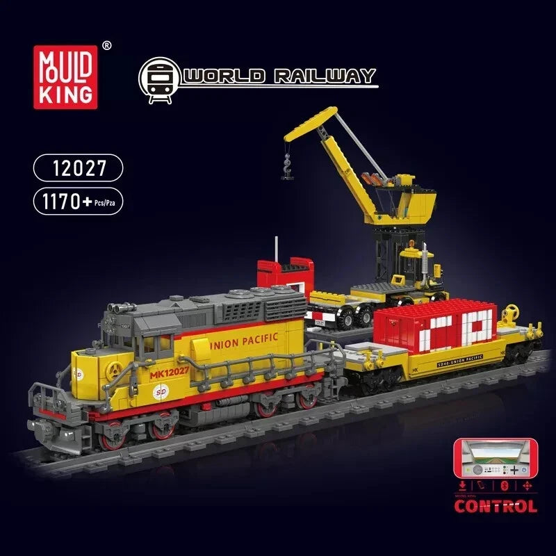 Mould King 12027 Motorisierte Diesel Lokomotive Zug MaxiBricks