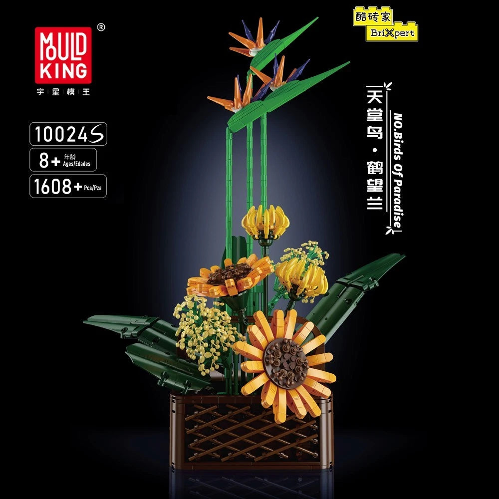 Mould King 10024 Strelitzien Blumen Blumenstrauß MaxiBricks