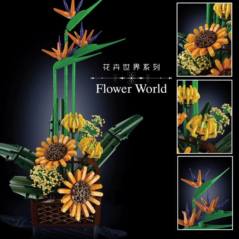 Mould King 10024 Strelitzien Blumen Blumenstrauß MaxiBricks