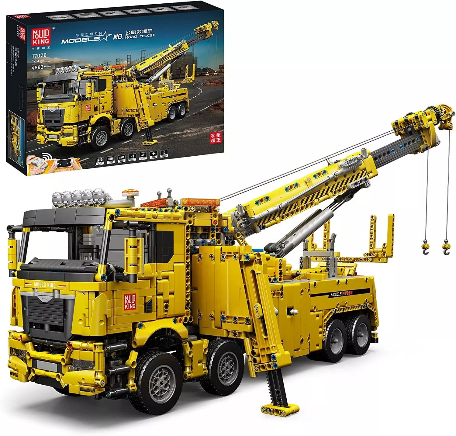 Mould King 17028 RC Technik Abschlepper Rescue Truck MaxiBricks