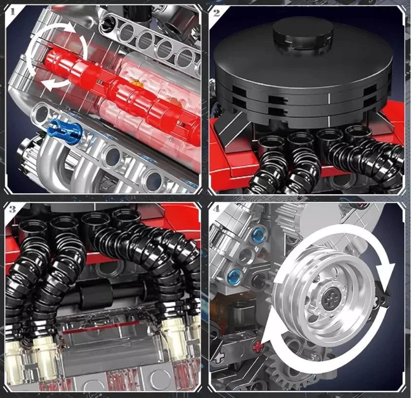 Mould King 10171 Technik V8 Ottomotor Engine - MaxiBricks GmbHMK-10171