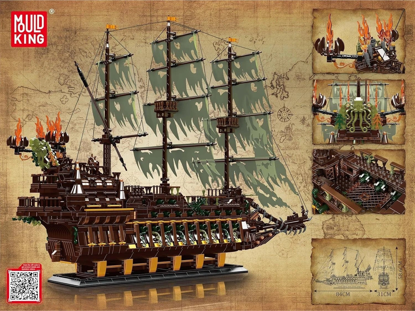 Mould King 13197 Flying Dutchman Piratenschiff - MaxiBricks GmbHMK-13197