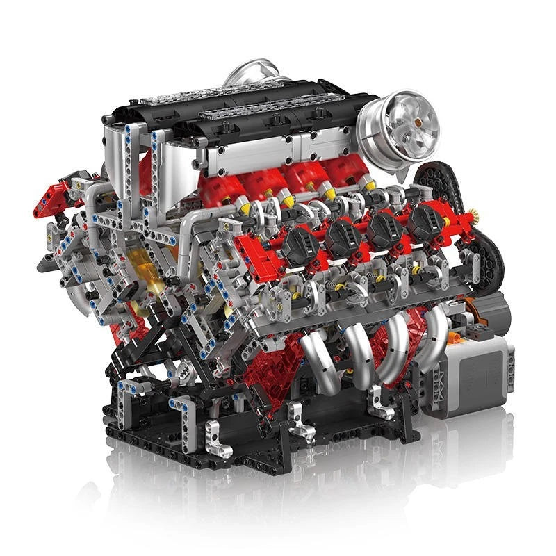 Mould King 10130 Technik Motor F488 V8 Engine MaxiBricks
