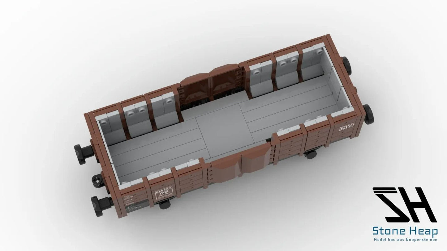 Stone Heap SH - 3012 Ommr 33 2 - achsiger Güterwagen DB - 508 Klemmbausteine NEU OVP - MaxiBricks GmbHSH-3012