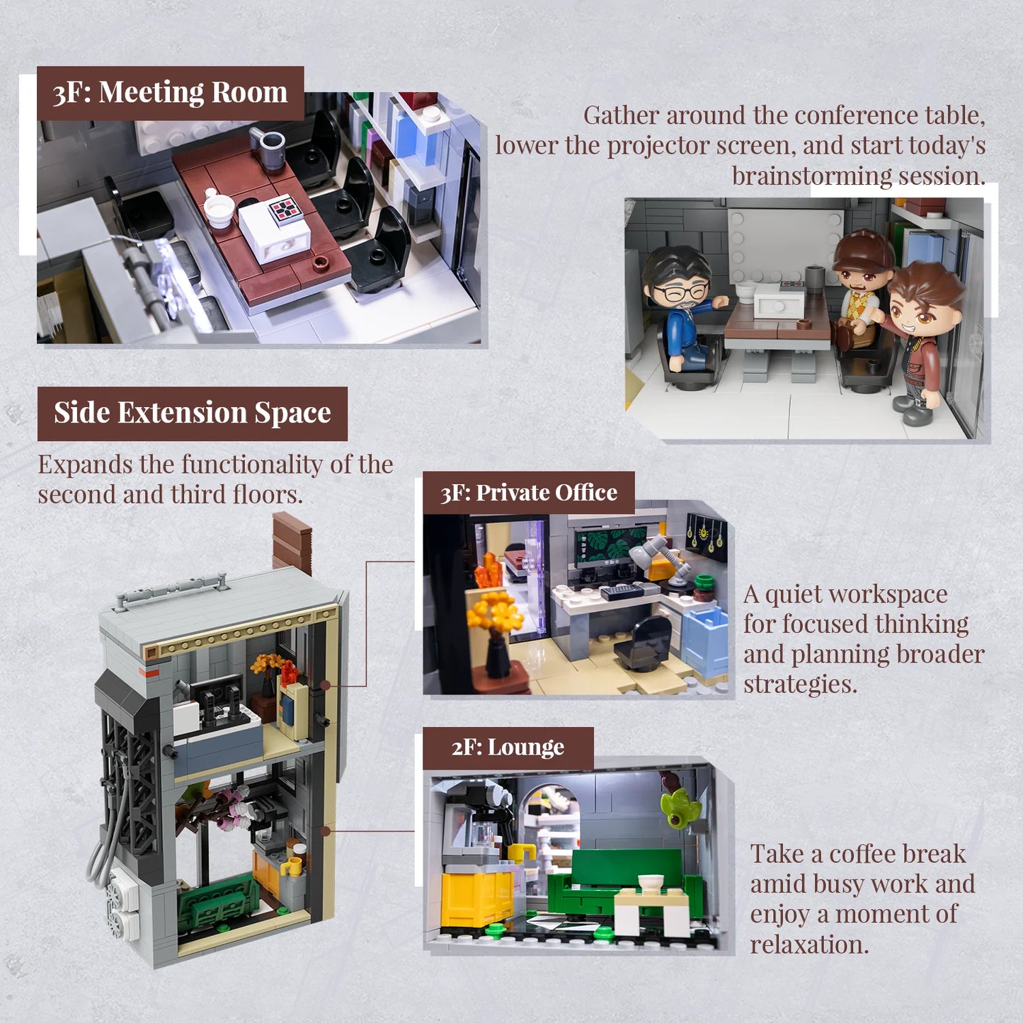 Pantasy 85041 Modular Building Architektur Büro mit LED 3427 Teile