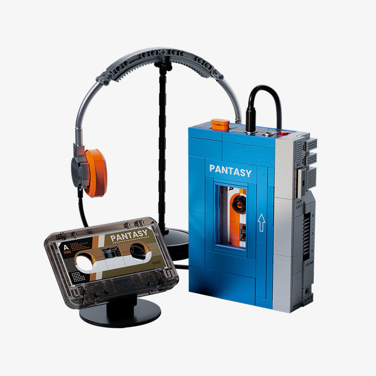 Pantasy 85039 Retro Kassettenplayer mit Kopfhörern