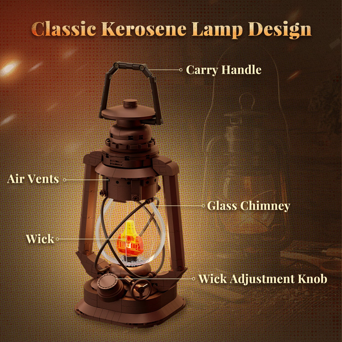 Pantasy 85056 Petroleumlampe mit LED