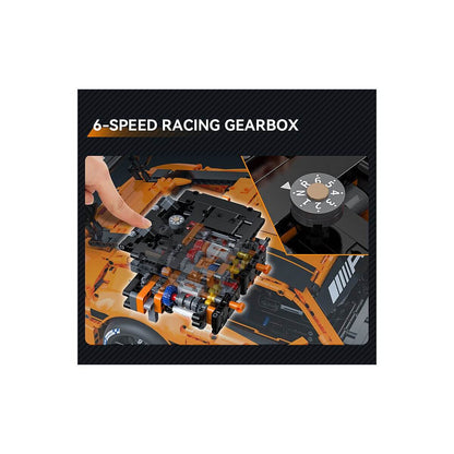 CaDA® C64008W Mercedes - AMG GT3 1:8 orange Klemmbausteine - MaxiBricks GmbHCADA-C64008W