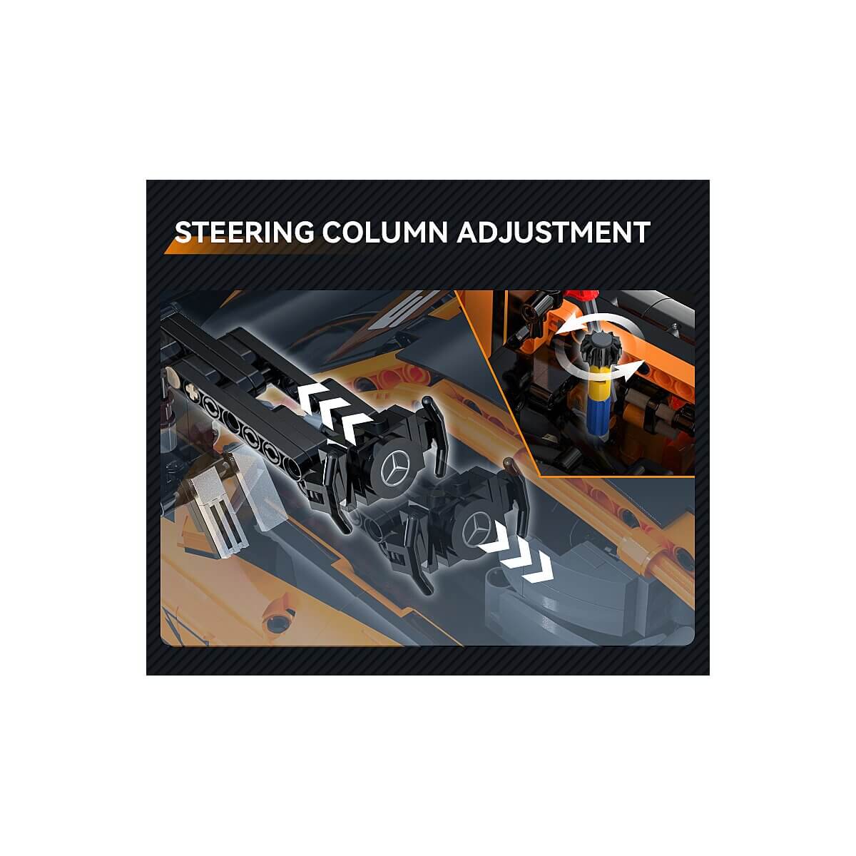 CaDA® C64008W Mercedes - AMG GT3 1:8 orange Klemmbausteine - MaxiBricks GmbHCADA-C64008W