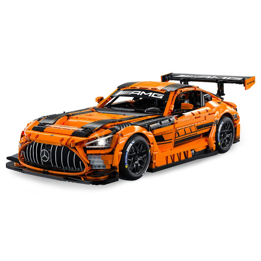 CaDA® C64008W Mercedes-AMG GT3 1:8 orange Klemmbausteine MaxiBricks