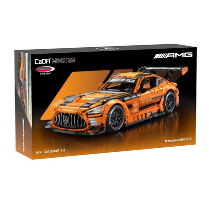 CaDA® C64008W Mercedes - AMG GT3 1:8 orange Klemmbausteine - MaxiBricks GmbHCADA-C64008W