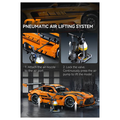 CaDA® C64008W Mercedes - AMG GT3 1:8 orange Klemmbausteine - MaxiBricks GmbHCADA-C64008W