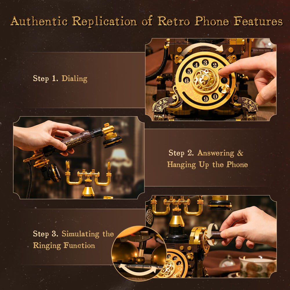 Pantasy 85018 Retro Telefon mit Wählscheibe