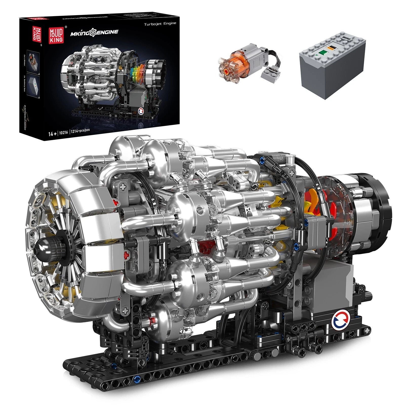 Mould King 10216 Technik Flugzeug Jet - Triebwerk motorisiert - MaxiBricks GmbHMK-10216