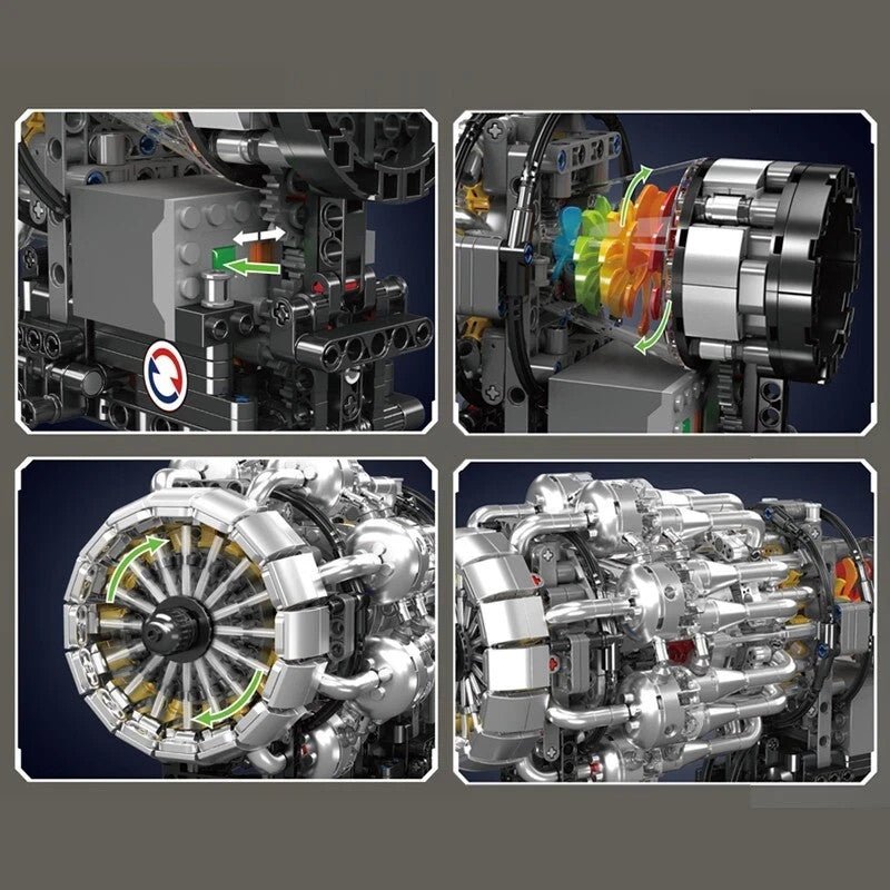 Mould King 10216 Technik Flugzeug Jet - Triebwerk motorisiert - MaxiBricks GmbHMK-10216