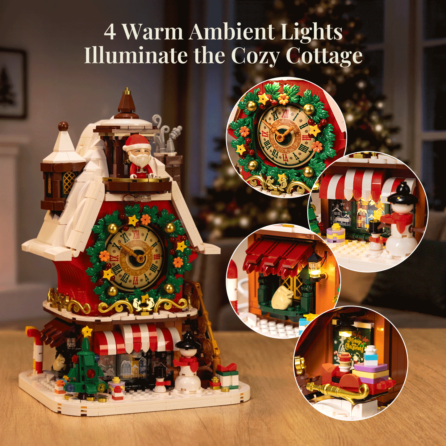 Pantasy 85075 Weihnachtsuhr mit Beleuchtung