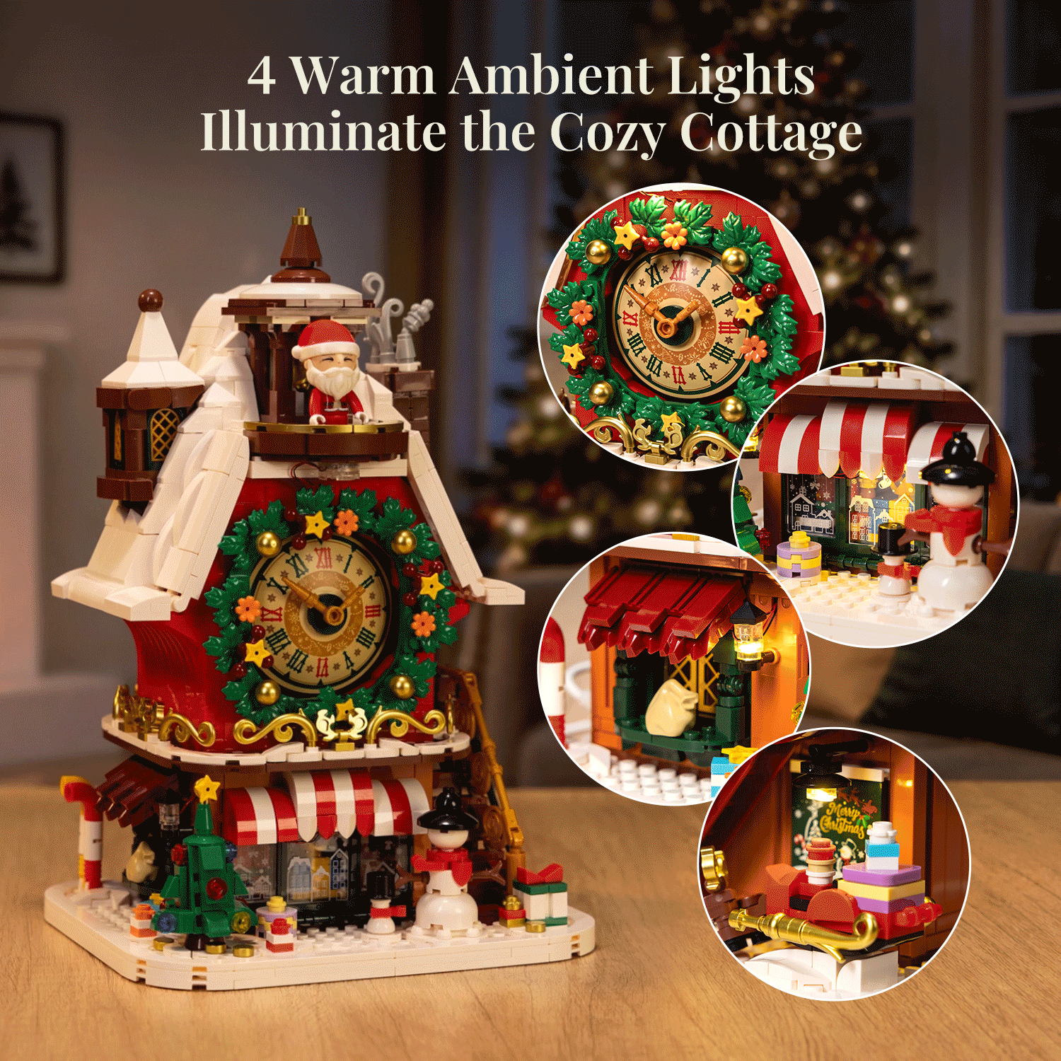 Pantasy 85075 Weihnachtsuhr mit Beleuchtung
