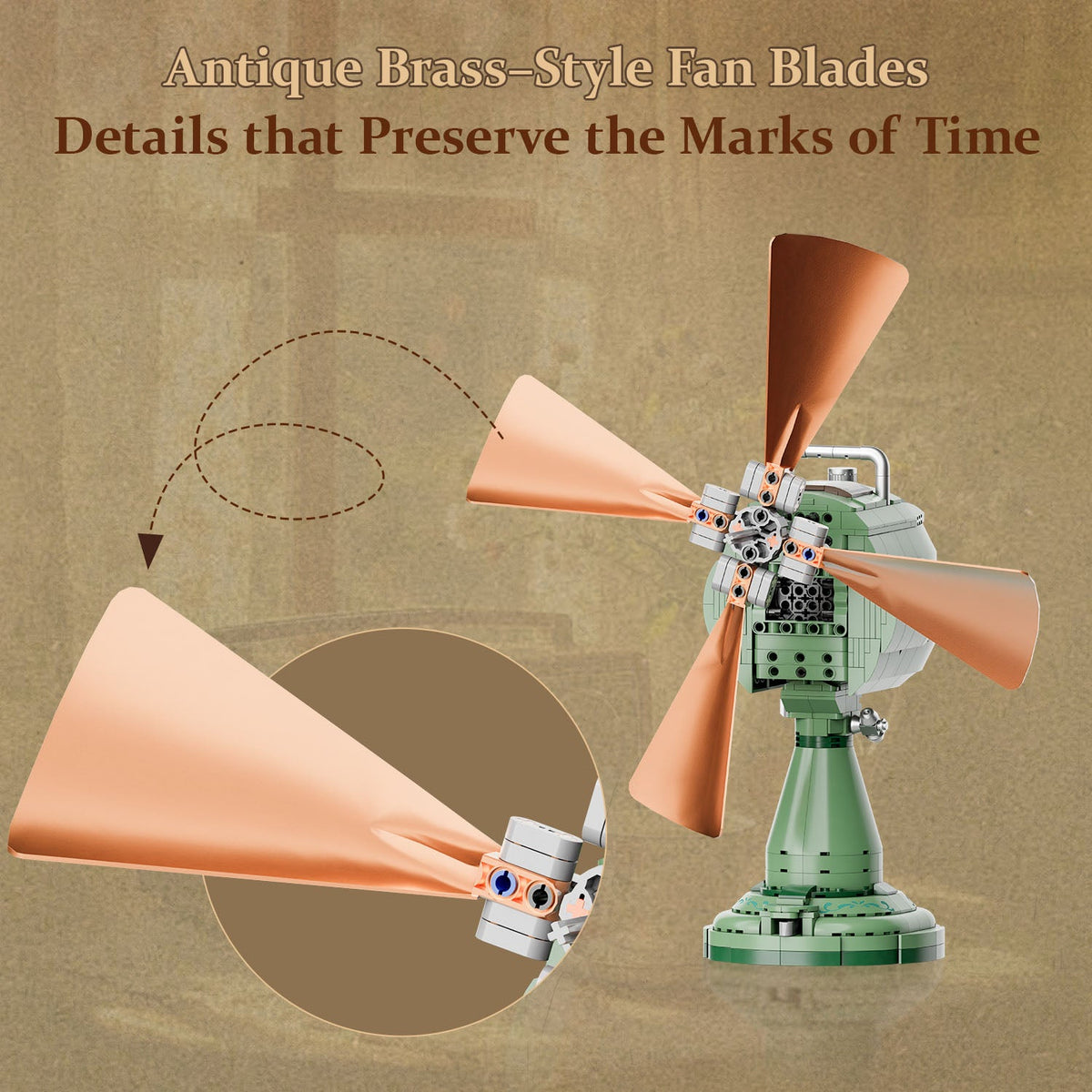 Pantasy 85044 Retro Tischventilator motorisiert