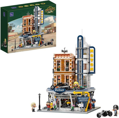 Pantasy 85024 Retro Motorrad-Diner Bar 2994 Teile Modular Building MaxiBricks