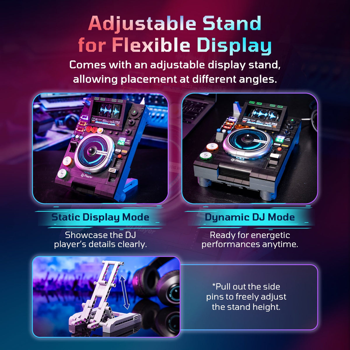 Pantasy 85037 DJ Plattenspieler mit Bluetooth & LED