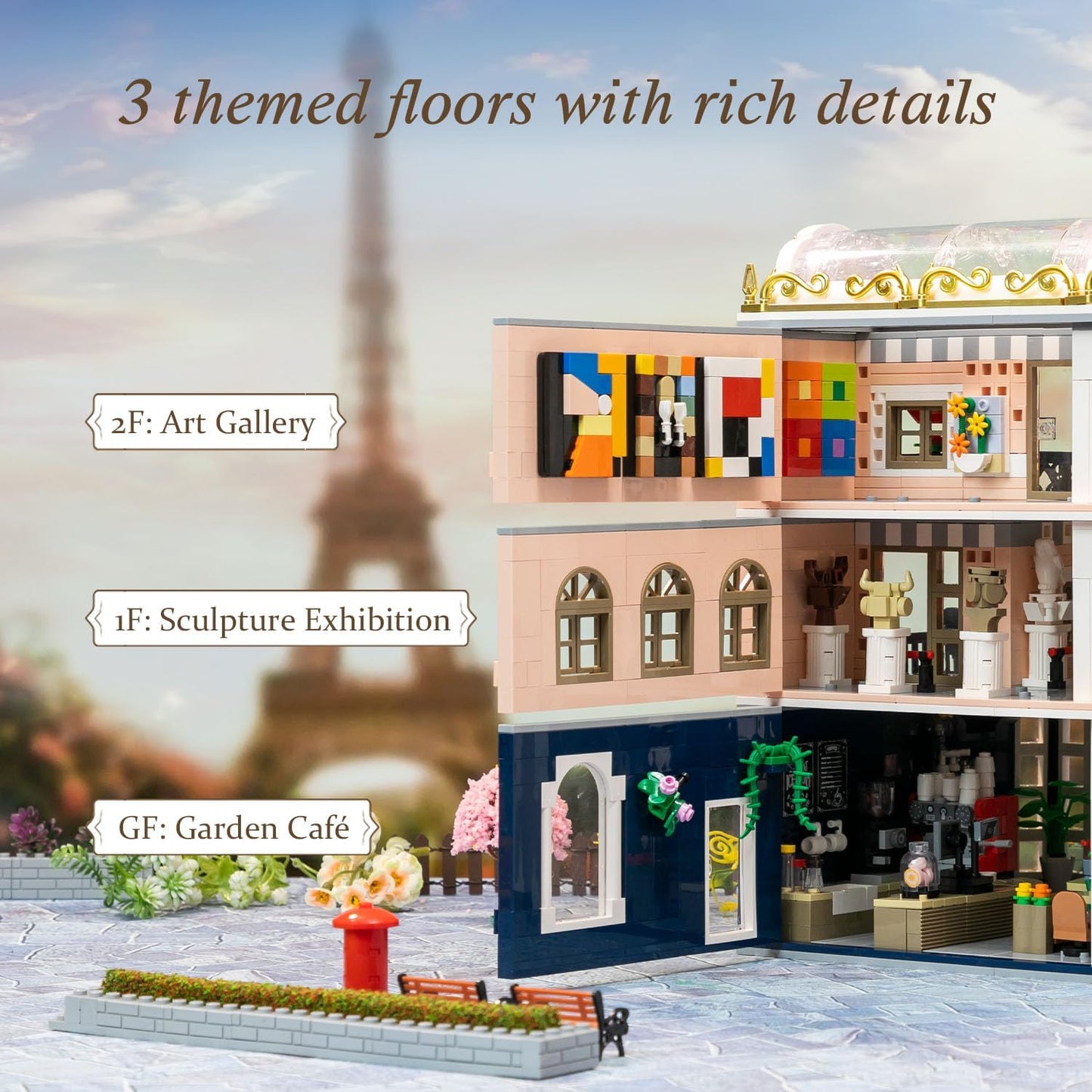 Pantasy 85032 Modular Building Blossom Café - Pariser Café 2850 Teile