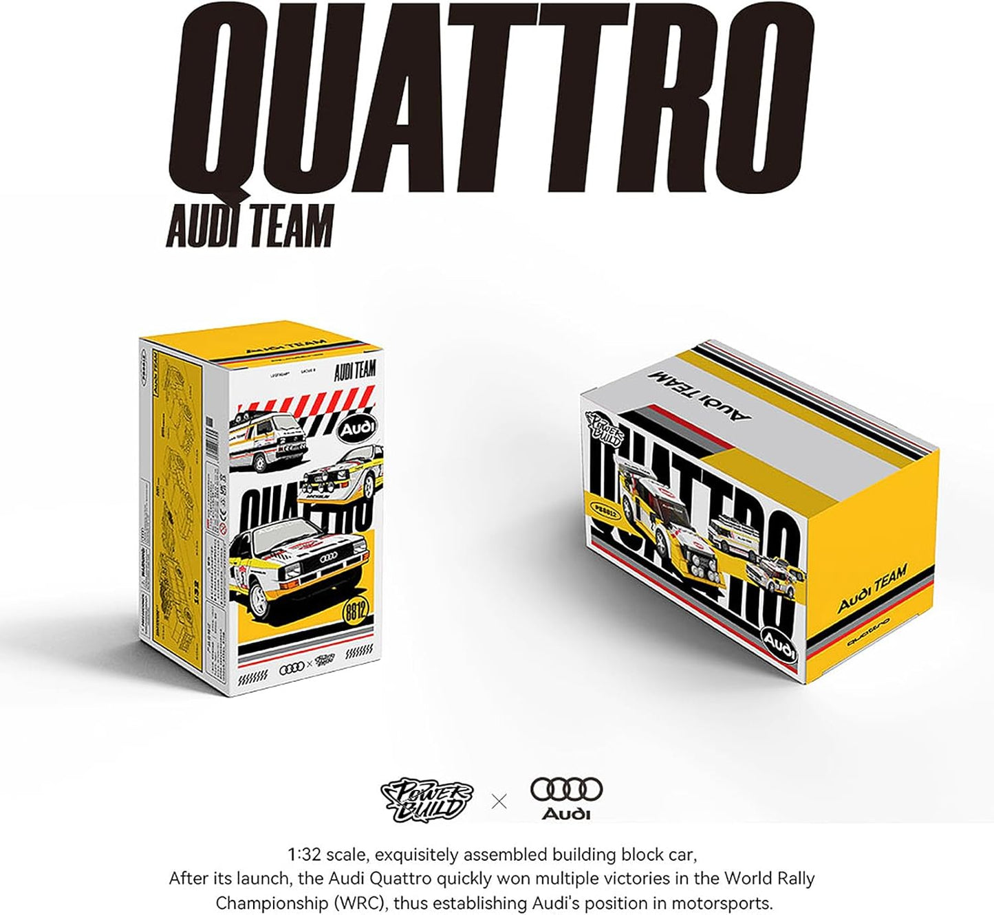 Bole Brick PB 8812 Team Audi S1 Sport Quattro 1984 1:32 MaxiBricks