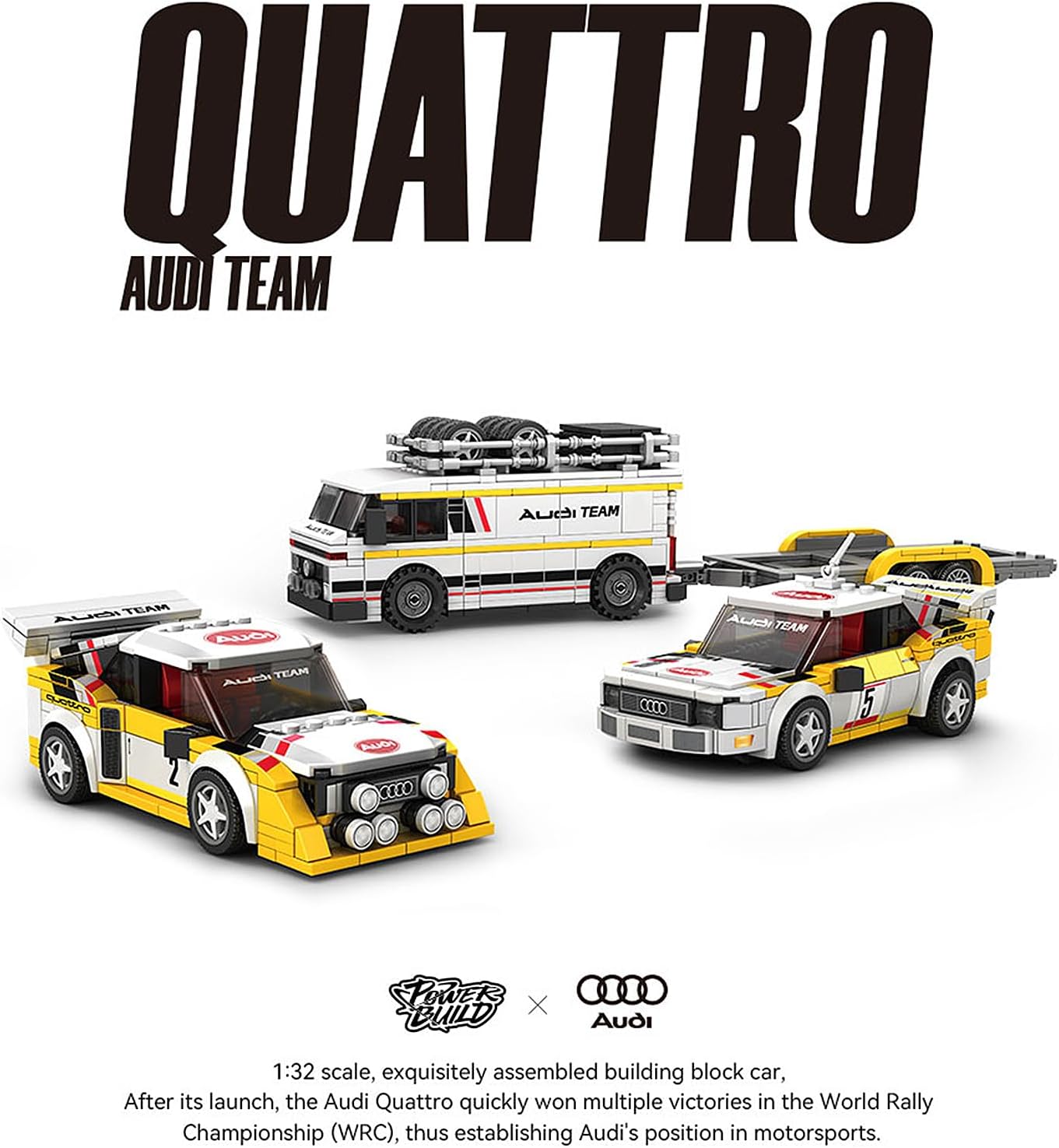 Bole Brick PB 8812 Team Audi S1 Sport Quattro 1984 1:32 MaxiBricks