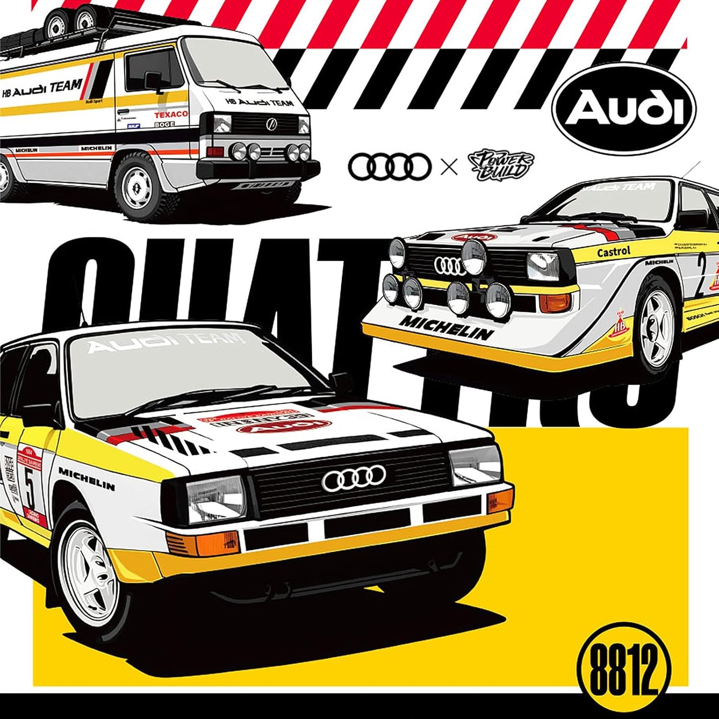 Bole Brick PB 8812 Team Audi S1 Sport Quattro 1984 1:32 MaxiBricks