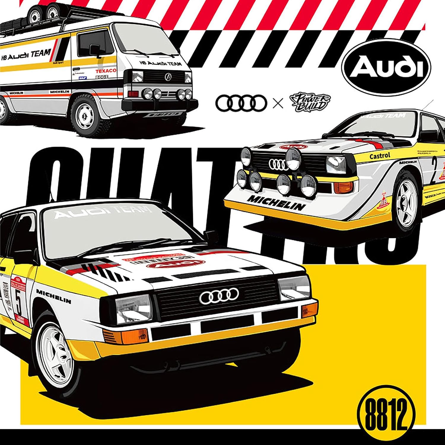 Bole Brick PB 8812 Team Audi S1 Sport Quattro 1984 1:32 MaxiBricks