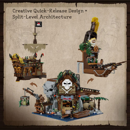 Pantasy 85022 Piraten Taverne 2858 Klemmbausteine Pirat Modular Building MaxiBricks