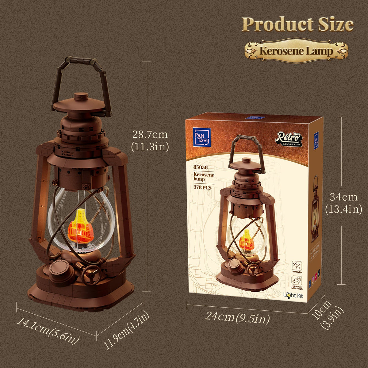 Pantasy 85056 Petroleumlampe mit LED