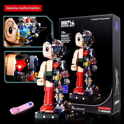Pantasy 86203HY Astro Boy Displayfigur 1258 Klemmbausteine Clear Version MaxiBricks