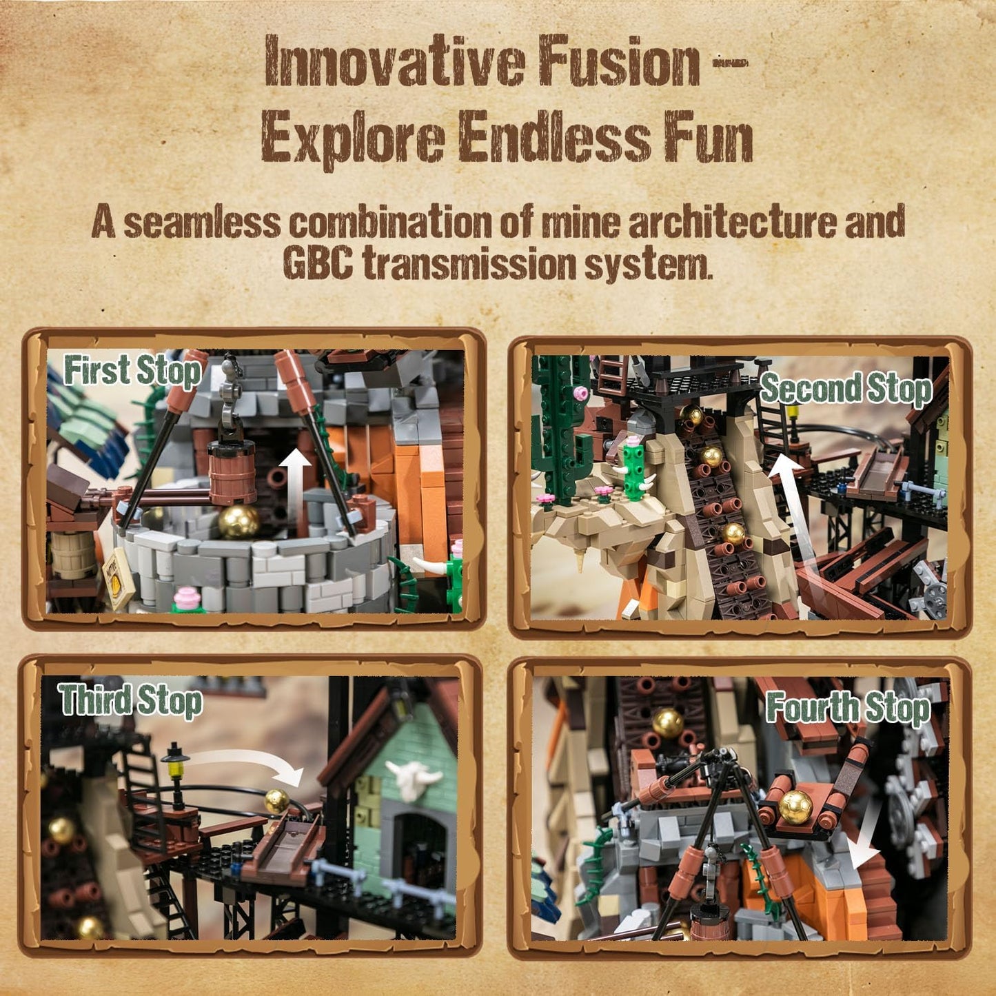 Pantasy 85025 motorisierte Western Goldmine Mine