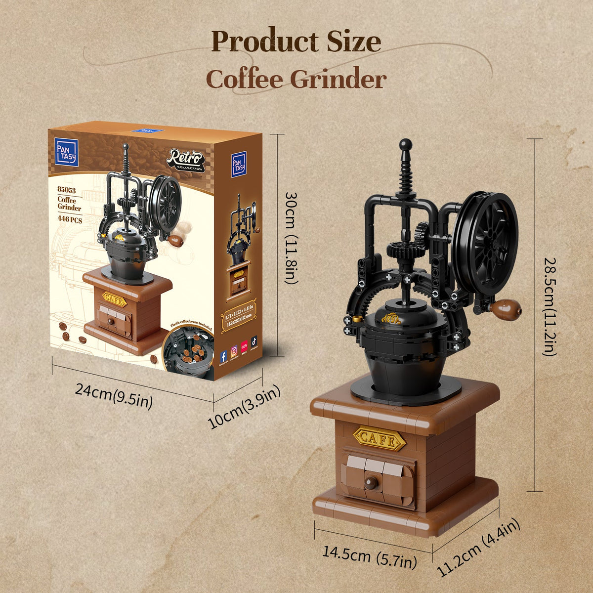 Pantasy 85053 Vintage Kaffeemühle