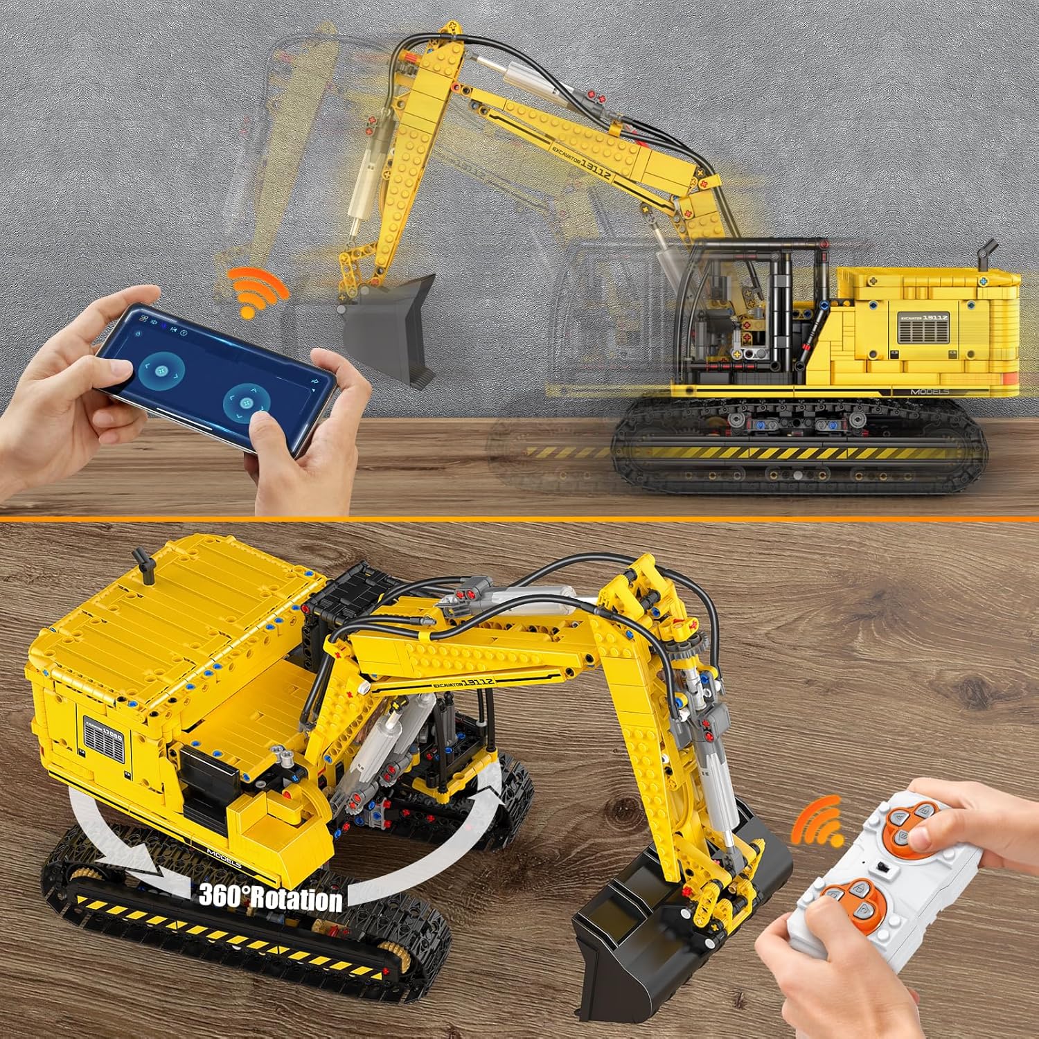 Mould King 13112 RC Technik Raupenbagger ferngesteuert MaxiBricks