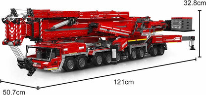 Mould King 17008 RC Technik Kranwagen Liebherr LTM 11200 Frontansicht Maße