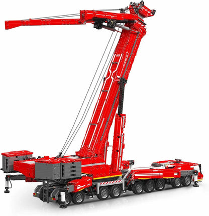 Mould King 17008 RC Technik Kranwagen Liebherr LTM 11200 Frontansicht ausgefahren 