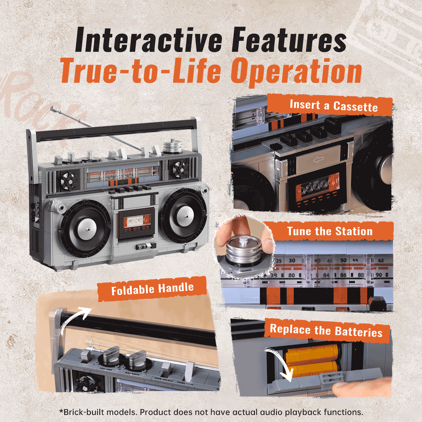 Pantasy 85074 Retro Boombox Radiorekorder