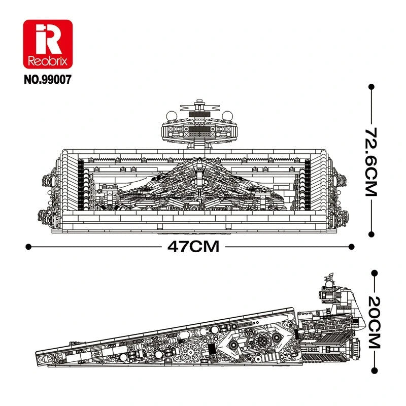 Reobrix 99007 Raumschiff 3D-Bilderrahmen Wandbild Sci-Fi - MaxiBricks GmbH99007